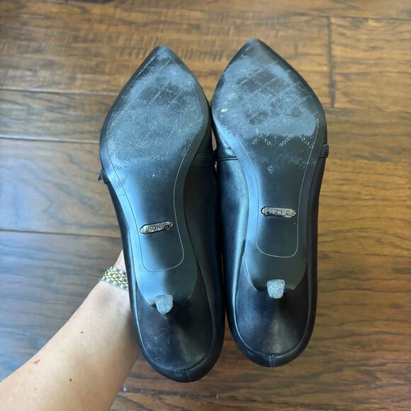Vionic Women's Minnie Mary Jane Kitten Heels Black Leather Sz 7.5 Pointed Toe - Picture 5 of 15